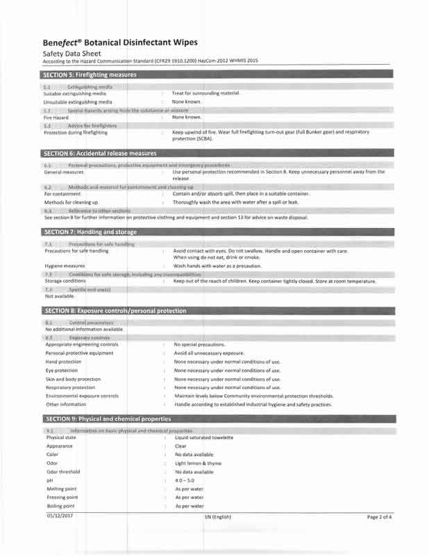 disinfectant wipes canada green natural products clorox wipes msds sheet