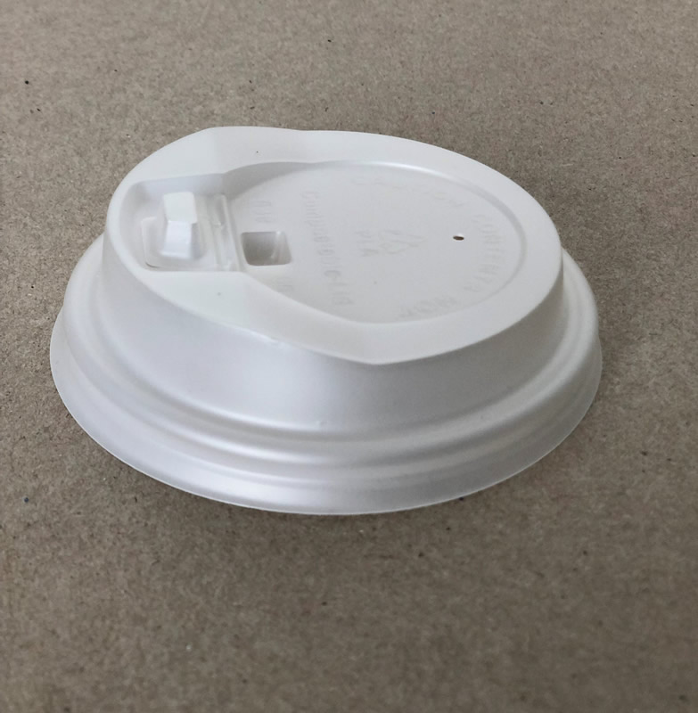  8oz. Travel Hot Cup White Compostable Lid 