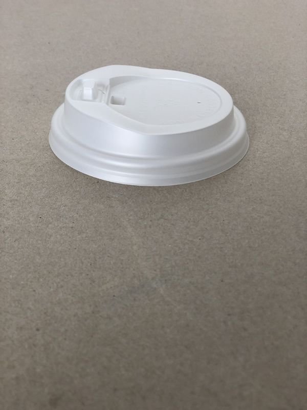 10-20oz. Travel Hot Cup White Compostable Lid 