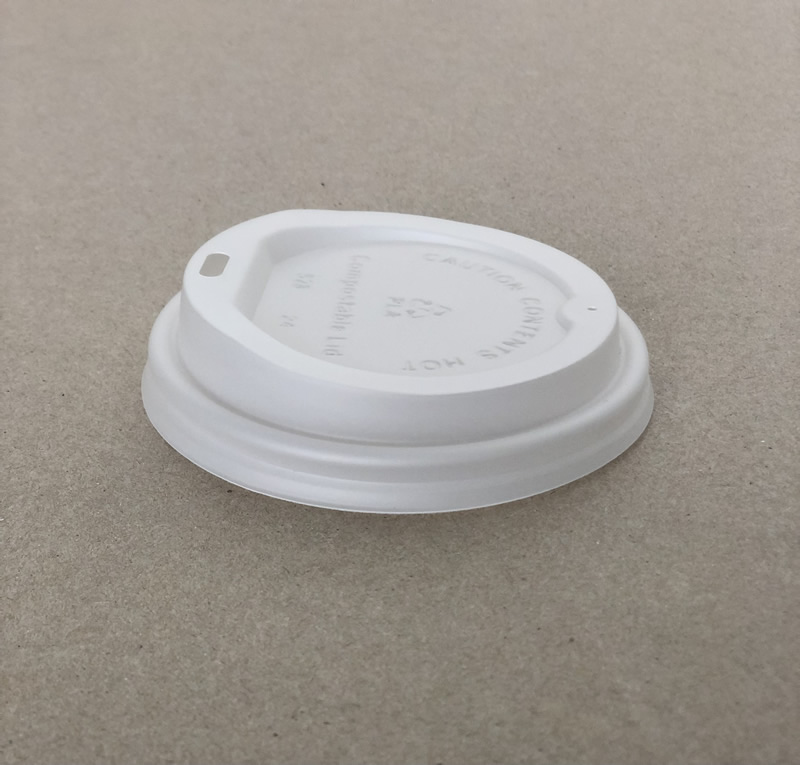 10-20oz. Sip White Compostable Hot Cup Lid