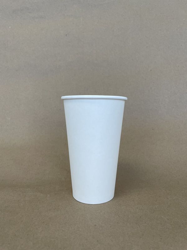 16oz. White Plain Single Wall Hot Cup