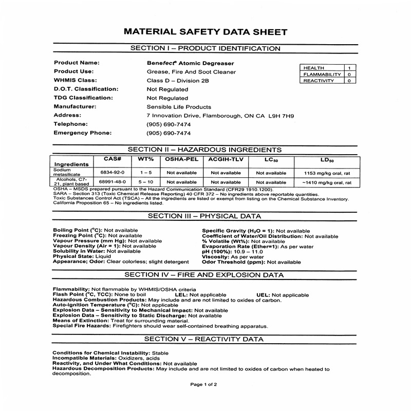 msds sheets canada green natural products clorox wipes msds sheet